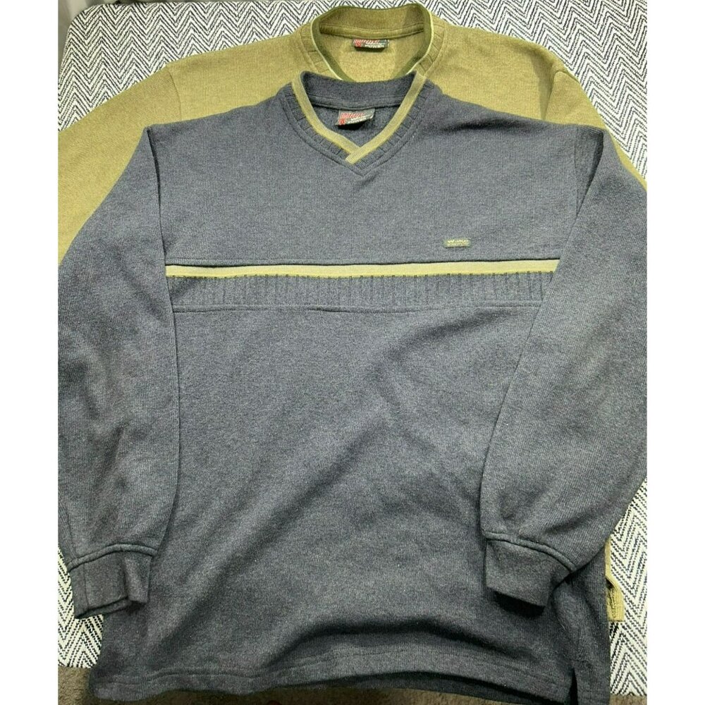 Wake Liquid Power Men's Knit Sweaters V-Neck Large Lot of Two Colors